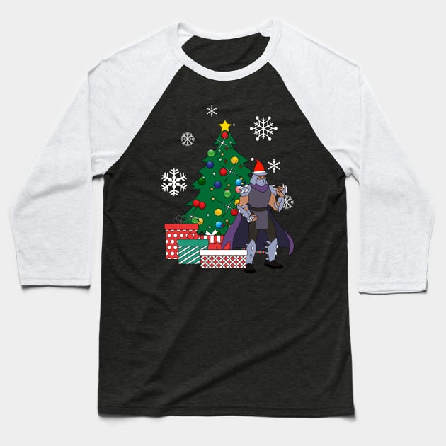 Splinter TMNT Around The Christmas Tree Baseball T-Shirt by Nova5